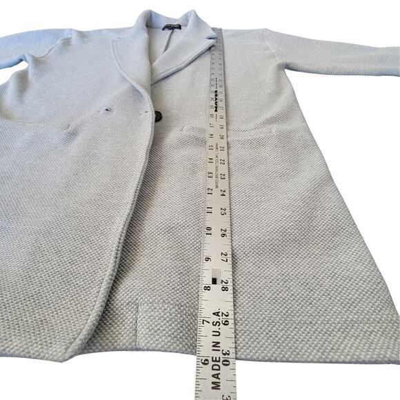 BANANA REPUBLIC Relaxed Fit Knit Double Breasted Grandpa Blazer Womens L Lounge - Picture 10 of 14